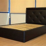 Ντυμένο διπλό κρεβάτι Ιρις μαύρο