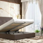 Διπλό ντυμένο κρεβάτι 160