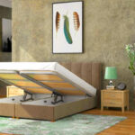 Διπλό ντυμένο κρεβάτι 166