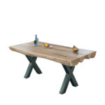 VILLAGE τραπέζι Μεταλλκό Μαύρο Ακακία ΕΑ7000