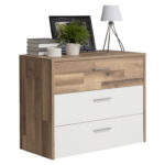 ΣΥΡΤΑΡΙΕΡΑ FB98806 ΜΕ 3 ΣΥΡΤΑΡΙΑ ΦΥΣΙΚΟ ΛΕΥΚΟ 99,8x41,5x79,9 εκ.