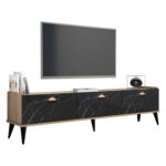 ΕΠΙΠΛΟ ΤΗΛΕΟΡΑΣΗΣ ALFREDO ΚΑΡΥΔΙ ΜΑΥΡΟ ΜΑΡΜΑΡΟ FB99236.11