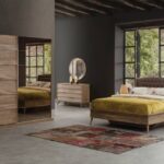 Κρεβάτι Luna σε φυσικό χρώμα ξύλου