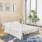 KΡΕΒΑΤΙ FB9587.02 150x200 εκ. ΑΠΟ ΜΕΤΑΛΛΙΚΟ ΛΕΥΚΟ ΜΑΤ ΣΚΕΛΕΤΟ