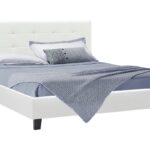 Κρεβάτι Desi 006-000004 διπλό 160x200 PU χρώμα λευκό ματ