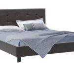 Κρεβάτι Desi 006-000005 διπλό 160x200 PU σκούρο καφέ ματ