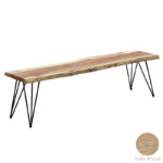 Παγκάκι Tacy 13-000017 μασίφ ξύλο 4εκ καρυδί-μαύρο