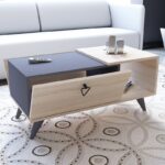 Τραπέζι σαλονιού Vive 120-000222 φυσικό-ανθρακί