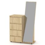 Συρταριέρα-καθρέπτης Noelly 184-000055 4ων συρταριών sonoma