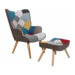 MARON ΕΜ143,4S Πολυθρόνα Μπερζέρα + Σκαμπώ