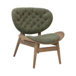 Πολυθρόνα relax Udalle 167-000006 μασίφ ξύλο καρυδί-βελούδο λαδί