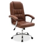 Καρέκλα γραφείου διευθυντή Viggo 034-000021 τεχνόδερμα καφέ
