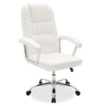 Καρέκλα γραφείου διευθυντή Viggo 034-000022 τεχνόδερμα λευκό