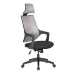 Καρέκλα γραφείου διευθυντή Craven 169-000013 ύφασμα mesh μαύρο-γκρι