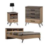 Φοιτητικό πακέτο επίπλων υπνοδωματίου Comfort 1 200-000524 σετ 3 τμχ