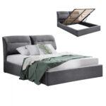 ΚΡΕΒΑΤΙ ΣΕ ΒΕΛΟΥΔΟ ΓΚΡΙ ΜΕ ΑΠΟΘΗΚΕΥΤΙΚΟ FB9565.01