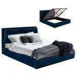 ΚΡΕΒΑΤΙ ΣΕ ΜΠΛΕ ΒΕΛΟΥΔΟ ΜΕ ΑΠΟΘΗΚΕΥΤΙΚΟ FB9582.18
