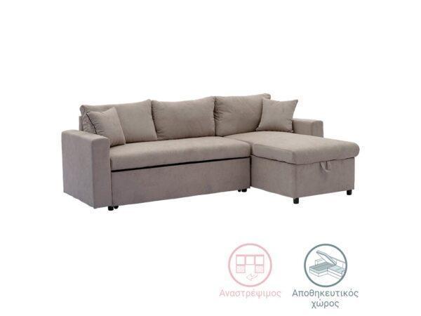 Γωνιακός καναπές κρεβάτι Lilian 166-000018