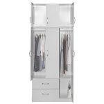 Ντουλάπα τρίφυλλη και πατάρι Zelia 249-000046