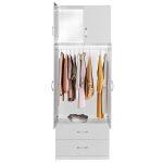 Ντουλάπα δίφυλλη και πατάρι Zelia 249-000044