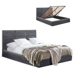 ΚΡΕΒΑΤΙ ΒΕΛΟΥΔΟ ΓΚΡΙ ΜΕ ΑΠΟΘΗΚΕΥΤΙΚΟ FB9583.01