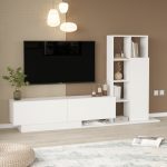 Damon 176-000225 Το σύνθετο σαλονιού Damon της Pakoworld είναι μια κομψή και λειτουργική επιλογή για τον χώρο σας. Κατασκευασμένο από 18mm Melamine Particleboard, αυτό το έπιπλο προσφέρει ανθεκτικότητα και υψηλή ποιότητα, ιδανικό για καθημερινή χρήση.