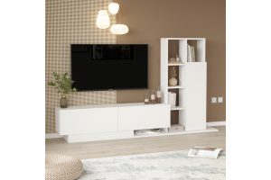 Damon 176-000225Το σύνθετο σαλονιού Damon της Pakoworld είναι μια κομψή και λειτουργική επιλογή για τον χώρο σας. Κατασκευασμένο από 18mm Melamine Particleboard, αυτό το έπιπλο προσφέρει ανθεκτικότητα και υψηλή ποιότητα, ιδανικό για καθημερινή χρήση.