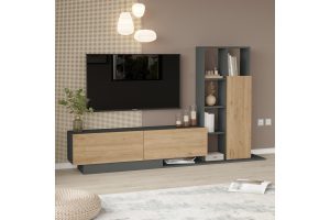 Damon 176-000226Το σύνθετο σαλονιού Damon της Pakoworld είναι μια εξαιρετική επιλογή για όσους επιθυμούν έναν μοντέρνο και κομψό χώρο. Κατασκευασμένο από 18mm Melamine, προσφέρει ανθεκτικότητα και μακροχρόνια χρήση.