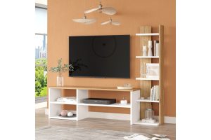 Perla 176-000224Το σύνθετο σαλονιού Perla της Pakoworld αποτελεί μια εξαιρετική επιλογή για να αναδείξετε τον χώρο σας με στυλ και λειτουργικότητα. Κατασκευασμένο από 18mm Melamine Particleboard, προσφέρει ανθεκτικότητα και ποιότητα, ώστε να ανταπεξέρχεται στη καθημερινή χρήση.