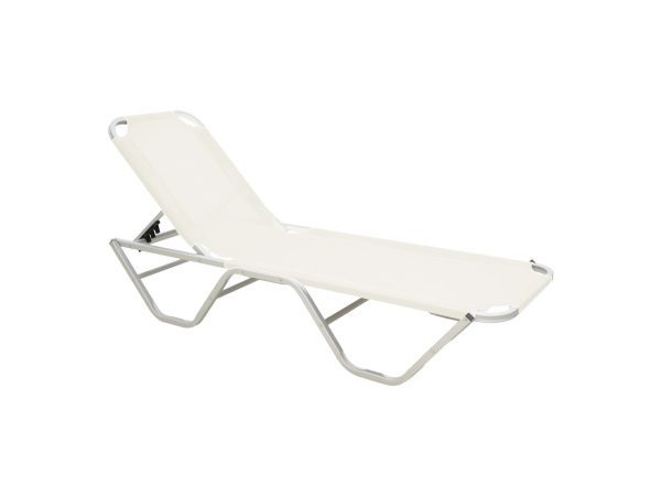 Dessie 283-000001 Απολαύστε στιγμές χαλάρωσης στο μπαλκόνι, τον κήπο, την παραλία ή το πισίνα με την ξαπλώστρα Dessie. Αυτή η ξαπλώστρα προσφέρει αυτονομία κινήσεων χάρη στις πολλαπλές θέσεις ανάκλισης, επιτρέποντάς σας να βρείτε την ιδανική θέση άνεσης. Επιπλέον, η δυνατότητα στοίβαξης διευκολύνει τη μεταφορά και την αποθήκευση.