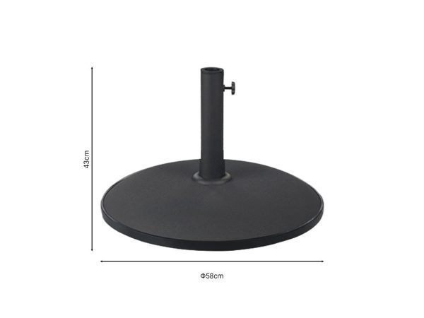Elfie 218-000019 Περιγραφή προϊόντος Βάση ομπρέλας Blissful pakoworld τσιμέντο μαύρο 50kg Φ58εκ