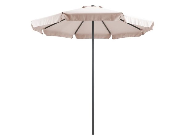 Mongo 218-000004 Ομπρέλα επαγγελματική Mongo pakoworld μονοκόμματος ιστός μέταλλο Φ2.3m μπεζ-ανθρακί