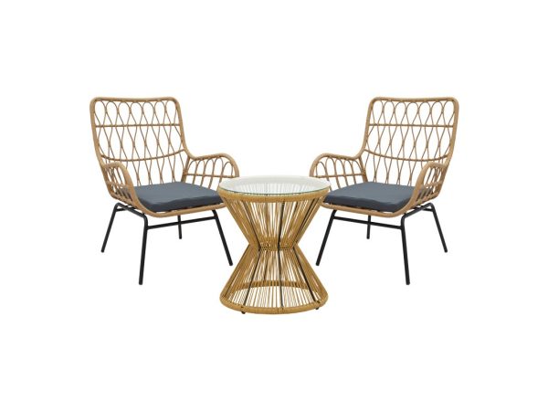 Naoki-Mabil 140-000062 Αν ψάχνετε ένα ανθεκτικό και αισθητικά εντυπωσιακό σετ επίπλων για το μπαλκόνι ή τον κήπο σας, η σειρά Naoki-Mabil είναι η ιδανική επιλογή. Με το κομψό boho design και την υψηλή κατασκευή ποιότητας, αυτό το σετ αναβαθμίζει αισθητικά και λειτουργικά το χώρο σας.