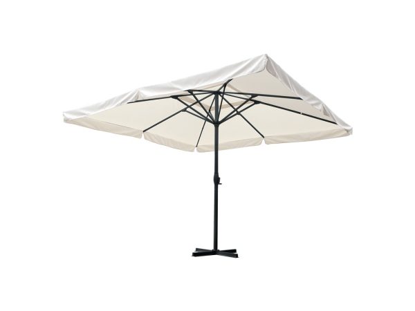 Shoreline 218-000023 Ομπρέλα επαγγελματική Shoreline pakoworld μονοκόμματος ιστός αλουμίνιο-μπεζ ύφασμα 4x4x2.9m