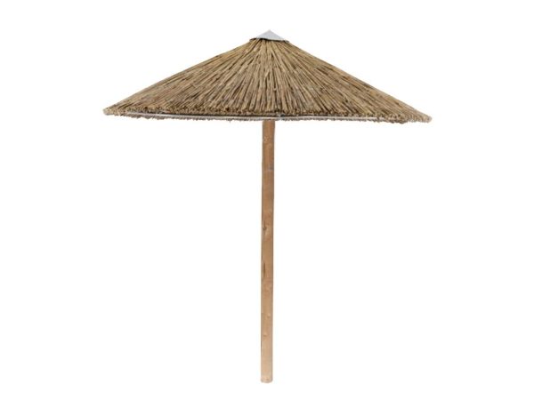 Solaris 229-000005 Ομπρέλα Solaris στρογγυλή μέταλλο ξύλο ελάτου φυσικό-ψάθα Φ210x270εκ
