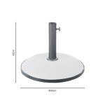 Zicko 218-000018 Βάση ομπρέλας Zicko pakoworld τσιμέντο λευκό 35kg Φ50εκ