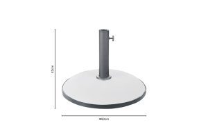 Zicko 218-000018Βάση ομπρέλας Zicko pakoworld τσιμέντο λευκό 35kg Φ50εκ