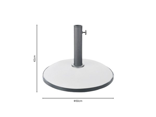 Zicko 218-000018 Βάση ομπρέλας Zicko pakoworld τσιμέντο λευκό 35kg Φ50εκ