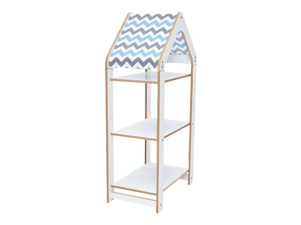 Montessori Zoilen I 120-000432 Ραφιέρα Montessori Zoilen I pakoworld λευκό-μπλε mdf 50x30x100εκ