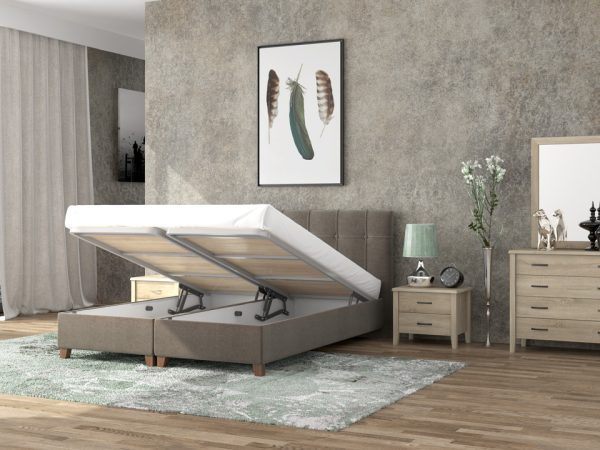 ΚΡΕΒΑΤΙ Ν66 ΓΚΡΙ ΜΕ ΜΠΑΟΥΛΟ